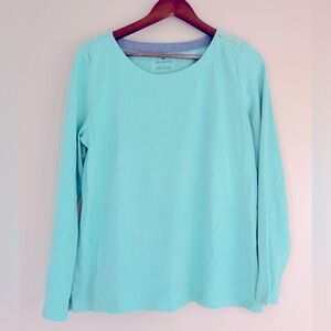 TALBOTS size Medium ladies aqua blue shirt